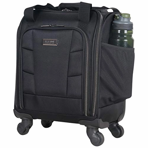 Kenneth Cole Reaction 18" Lightweight Multi-Pocket Anti-Theft RFID 14.1" Laptop & Tablet Underseater Carry-On with USB Charging Port, Black