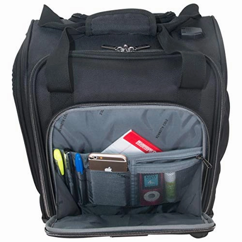 Kenneth Cole Reaction 18" Lightweight Multi-Pocket Anti-Theft RFID 14.1" Laptop & Tablet Underseater Carry-On with USB Charging Port, Black