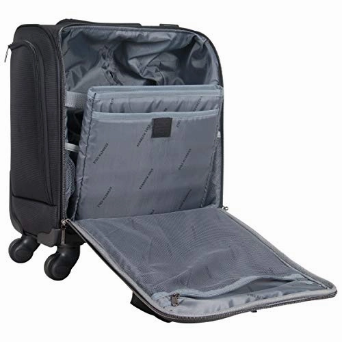 Kenneth Cole Reaction 18" Lightweight Multi-Pocket Anti-Theft RFID 14.1" Laptop & Tablet Underseater Carry-On with USB Charging Port, Black