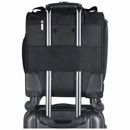 Kenneth Cole Reaction 18" Lightweight Multi-Pocket Anti-Theft RFID 14.1" Laptop & Tablet Underseater Carry-On with USB Charging Port, Black