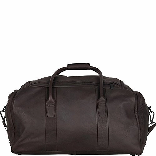 Kenneth Cole Reaction Colombian Leather U-Shape Zipper Top Load Duffel Bag, 20", Brown