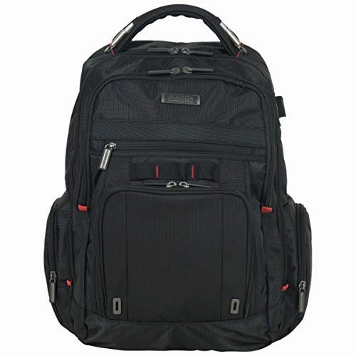Kenneth Cole Reaction Dual Compartment with USB Port (RFID) Laptop Backpack Black One Size