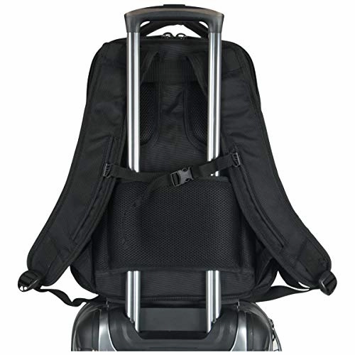 Kenneth Cole Reaction Polyester Triple Compartment 17" Laptop Business Backpack with Techni-Cole RFID, Black One Size