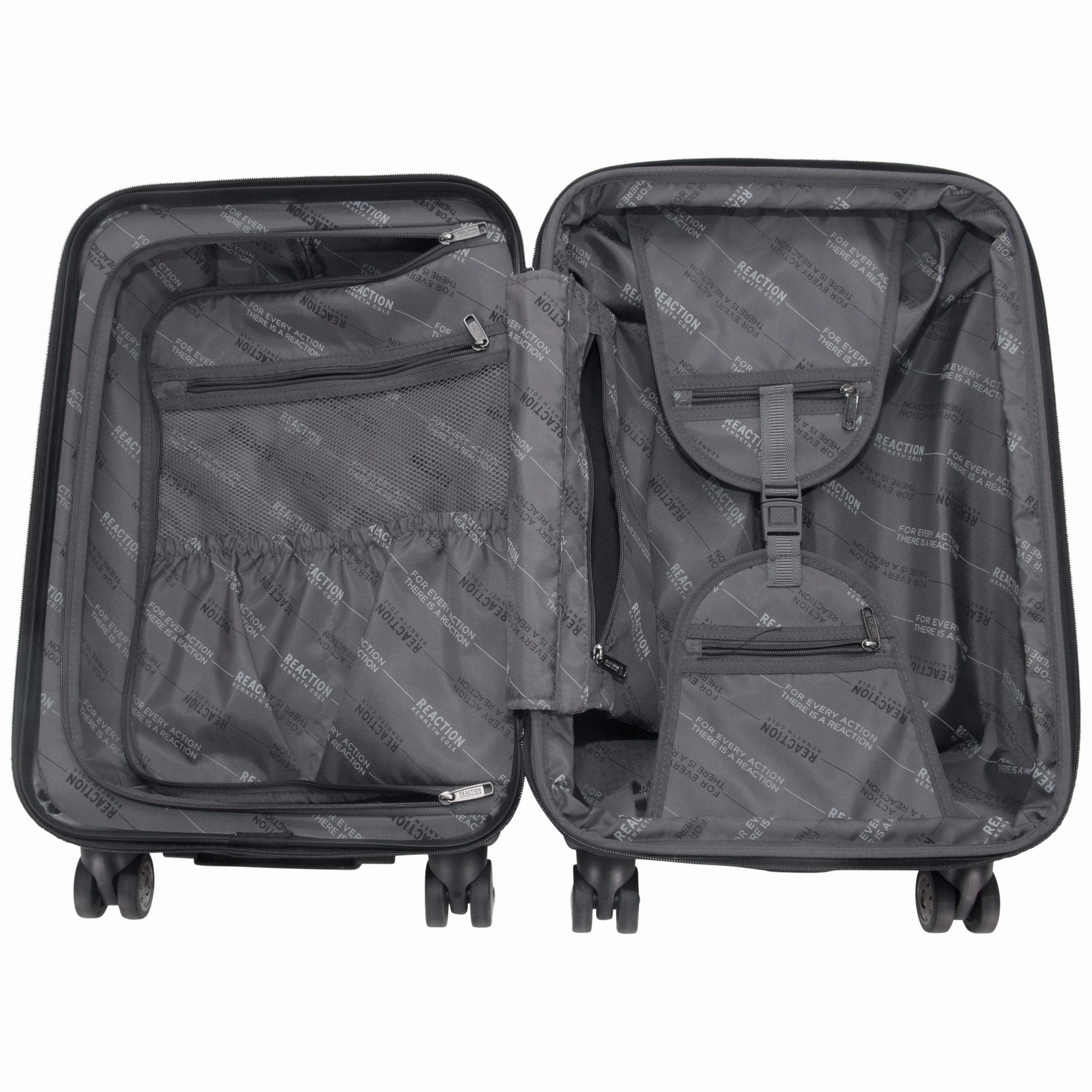 Kenneth Cole Reaction Reverb 20" Lightweight Hardside Expandable 8-Wheel Spinner Carry-On Suitcase, Ice Blue