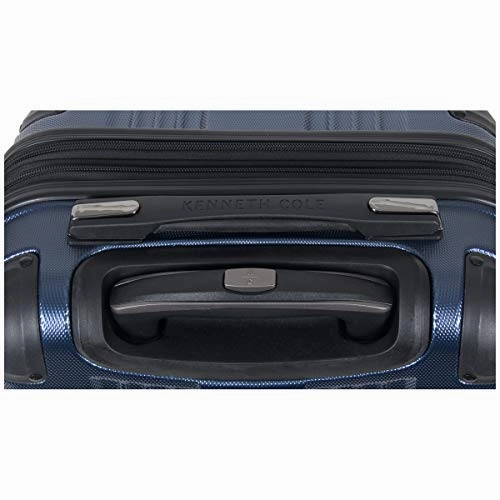 Kenneth Cole Reaction Scott's Corner 24" Lightweight Hardside Expandable 8-Wheel Spinner Checked Suitcase with TSA Lock, Navy
