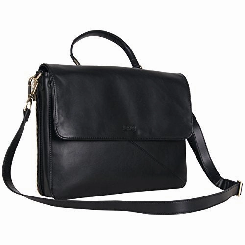 Kenneth Cole Reaction Women'S 15.0 Computer Case Crossbody Business Laptop Tote, Black, One Size