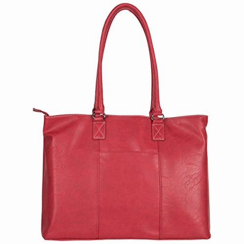 Kenneth Cole Reaction Women's Casual Fling Ladies Tote Laptop, Dark Red