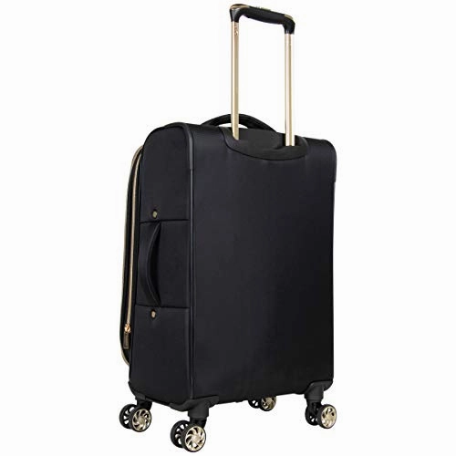 Kenneth Cole Reaction Women's Chelsea 2-Piece 20"/28" Chevron Quilted Softside Expandable 8-Wheel Spinner Luggage Set, Black