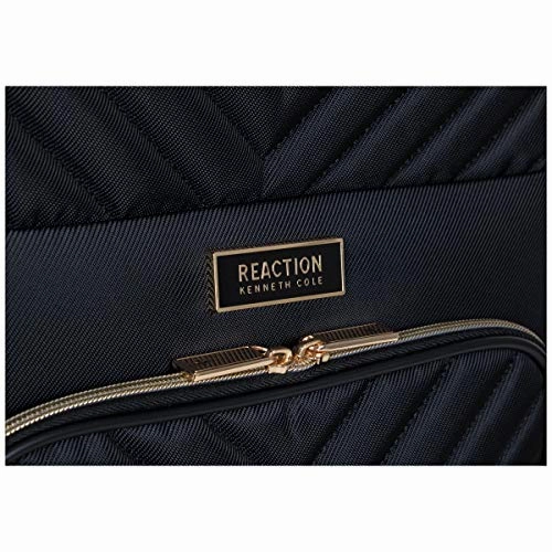 Kenneth Cole Reaction Women's Chelsea 2-Piece 20"/28" Chevron Quilted Softside Expandable 8-Wheel Spinner Luggage Set, Black
