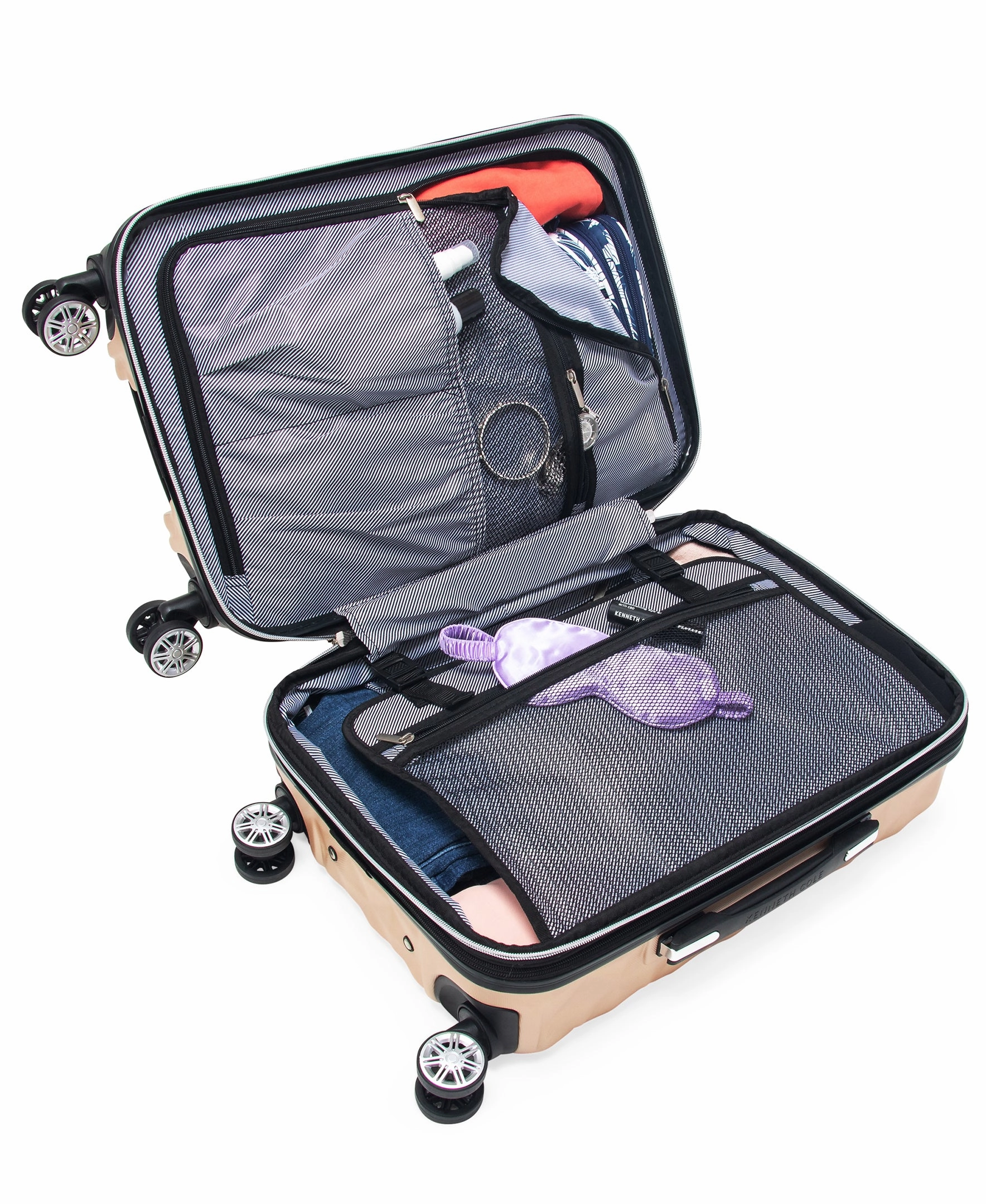 Kenneth Cole Reaction Women's Diamond Tower Hardside 8-Wheel Spinner Expandable 20'' Carry-On Luggage