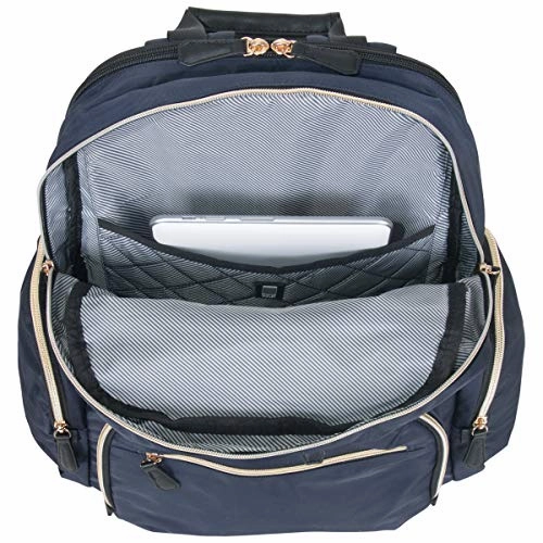 Kenneth Cole Reaction Women's Sophie Silky Nylon 15.6" (RFID) Laptop Backpack Navy One Size
