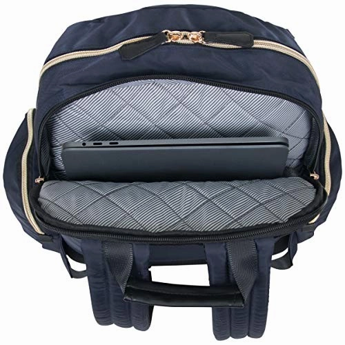 Kenneth Cole Reaction Women's Sophie Silky Nylon 15.6" (RFID) Laptop Backpack Navy One Size