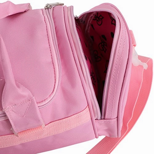 Kilofly Girls Ballerina Ballet Dance Duffel Crossbody Bag   Cosmetic Pouch Set
