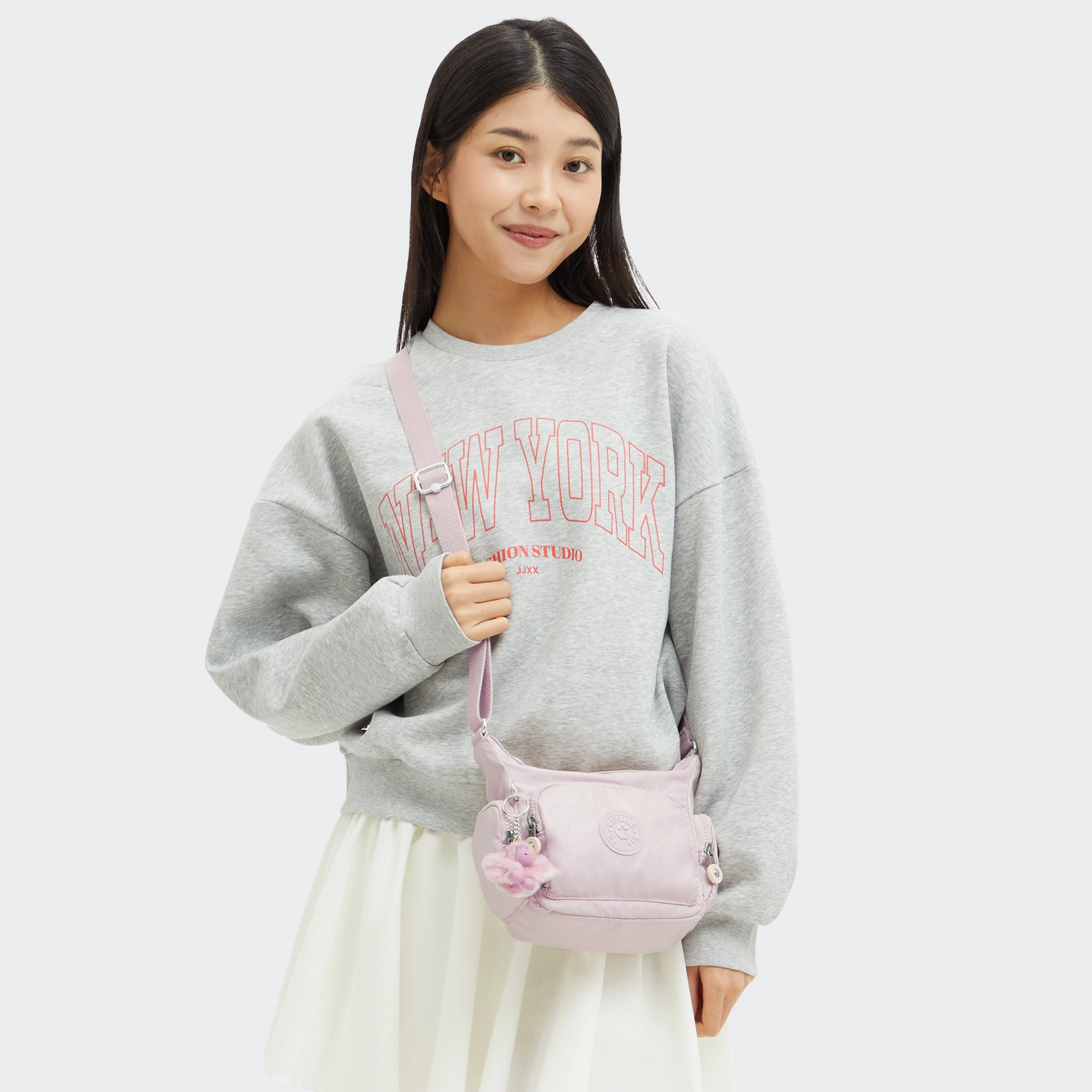 Kipling Gabbie Mini Metallic Crossbody Bag - Pink Shine