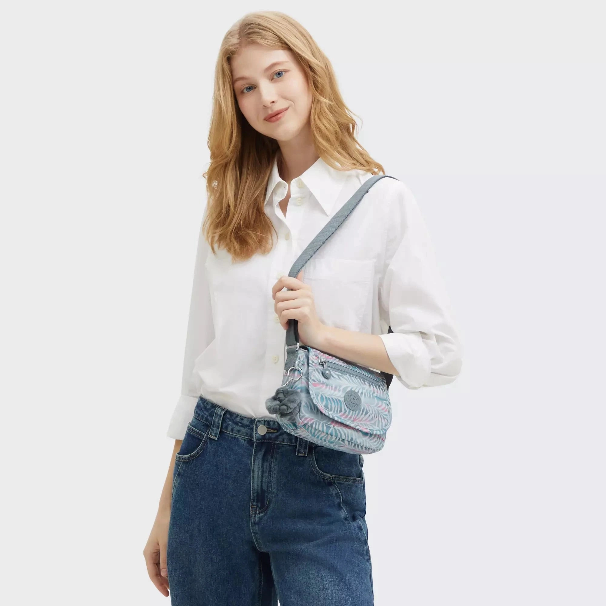 Kipling Sabian Printed Crossbody Mini Bag - Palmtree Leaves