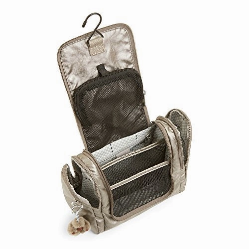 Kipling Women'S Connie Metallic Hanging Tolietry Bag One Size Metallic Pewter