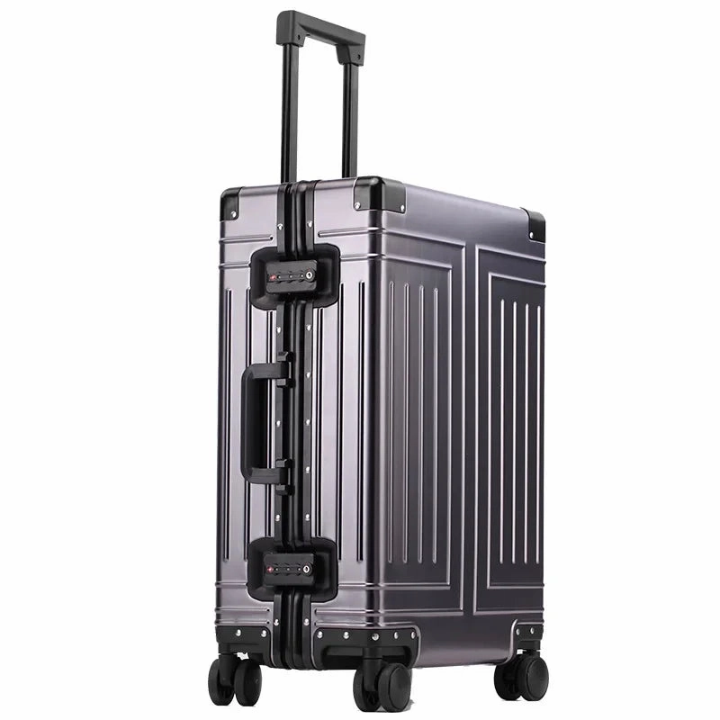 KLQDZMS Carry-on Luggage 29 Inches All Aluminum Magnesium Alloy Trolley Case 20 "Men's Boarding Box 24 "26 Cabin Suitcase