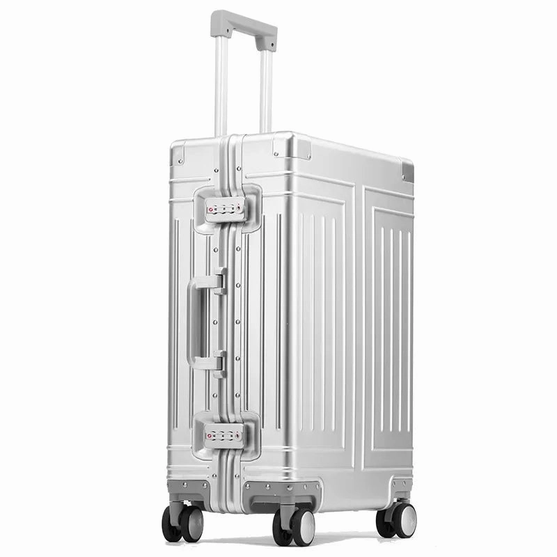 KLQDZMS Carry-on Luggage 29 Inches All Aluminum Magnesium Alloy Trolley Case 20 "Men's Boarding Box 24 "26 Cabin Suitcase
