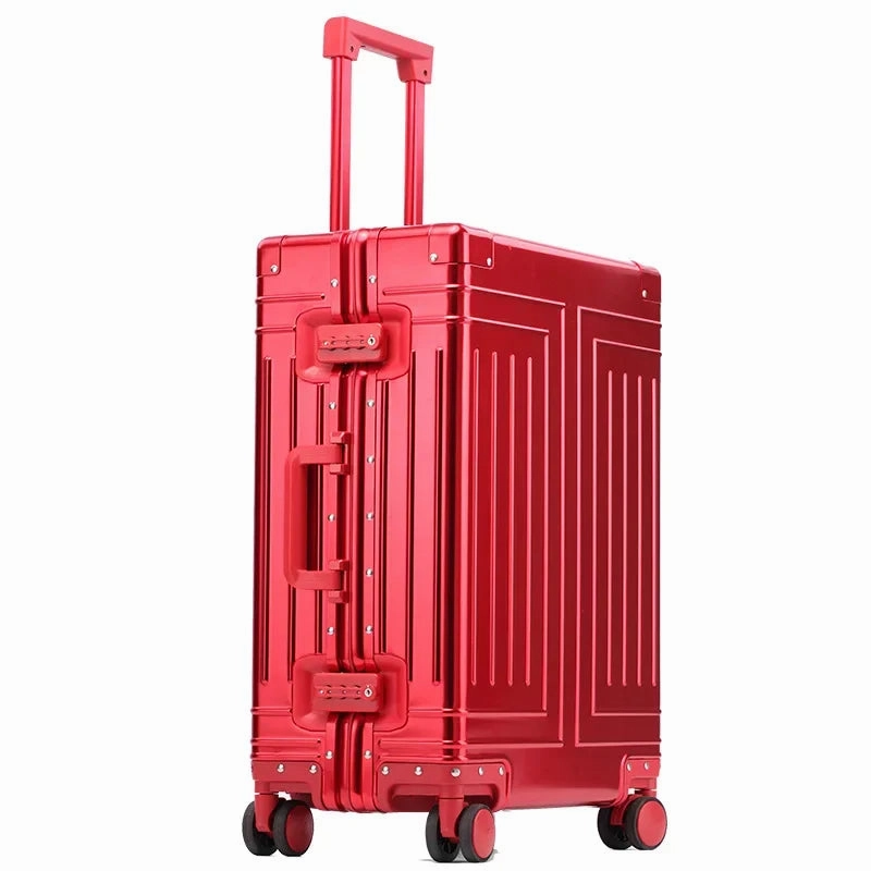 KLQDZMS Carry-on Luggage 29 Inches All Aluminum Magnesium Alloy Trolley Case 20 "Men's Boarding Box 24 "26 Cabin Suitcase