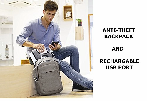 Kopack Slim Business Laptop Backpacks Anti Thief Tear / Water Resistant Travel Bag Fits Up To 15