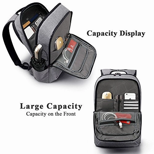 Kopack Slim Business Laptop Backpacks Anti Thief Tear / Water Resistant Travel Bag Fits Up To 15