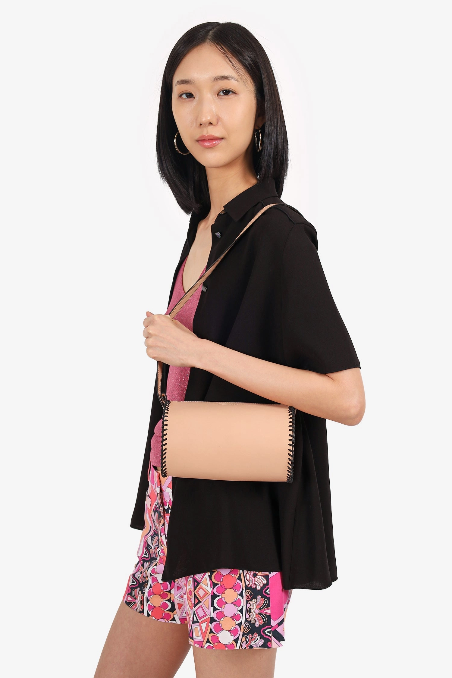 La Contrie Beige Round Bag
