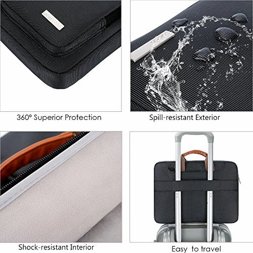 Lacdo 15.6 Inch Laptop Shoulder Bag, 360 Protective Sleeve Case Compatible Acer Aspire,