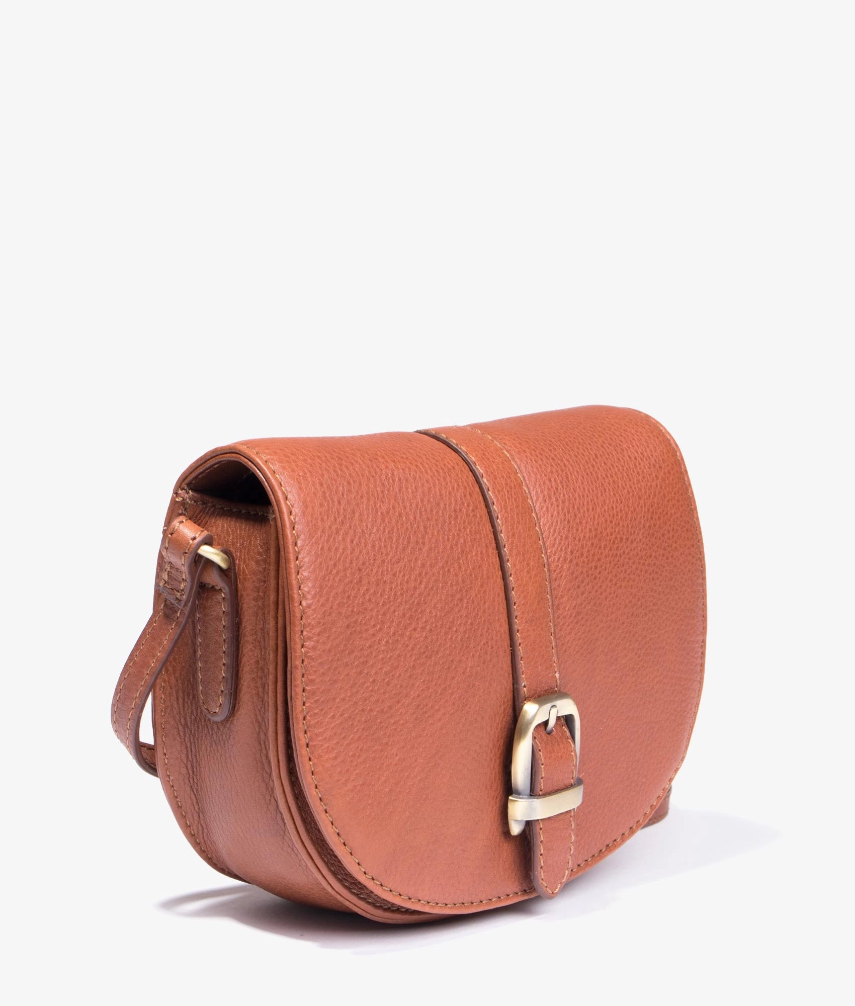 Laire leather saddle bag in brown