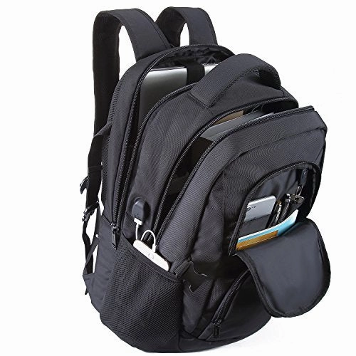 Laptop Backpack 18 Inches Waterproof Computer Back Pack With Usb Charge Port Shockproof
