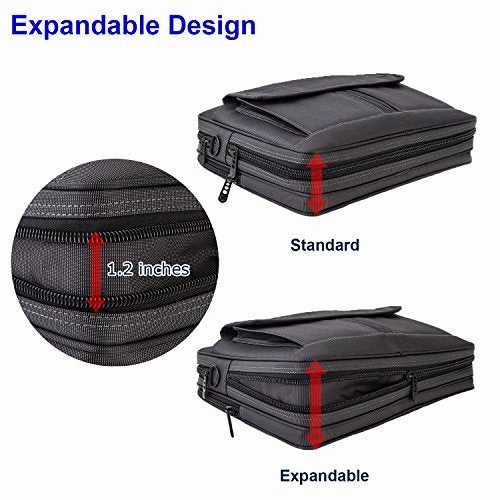 Laptop Bag 15.6 Inch,Water Resistant Briefcase, 15Inch Expandable Messenger Shoulder Bag With