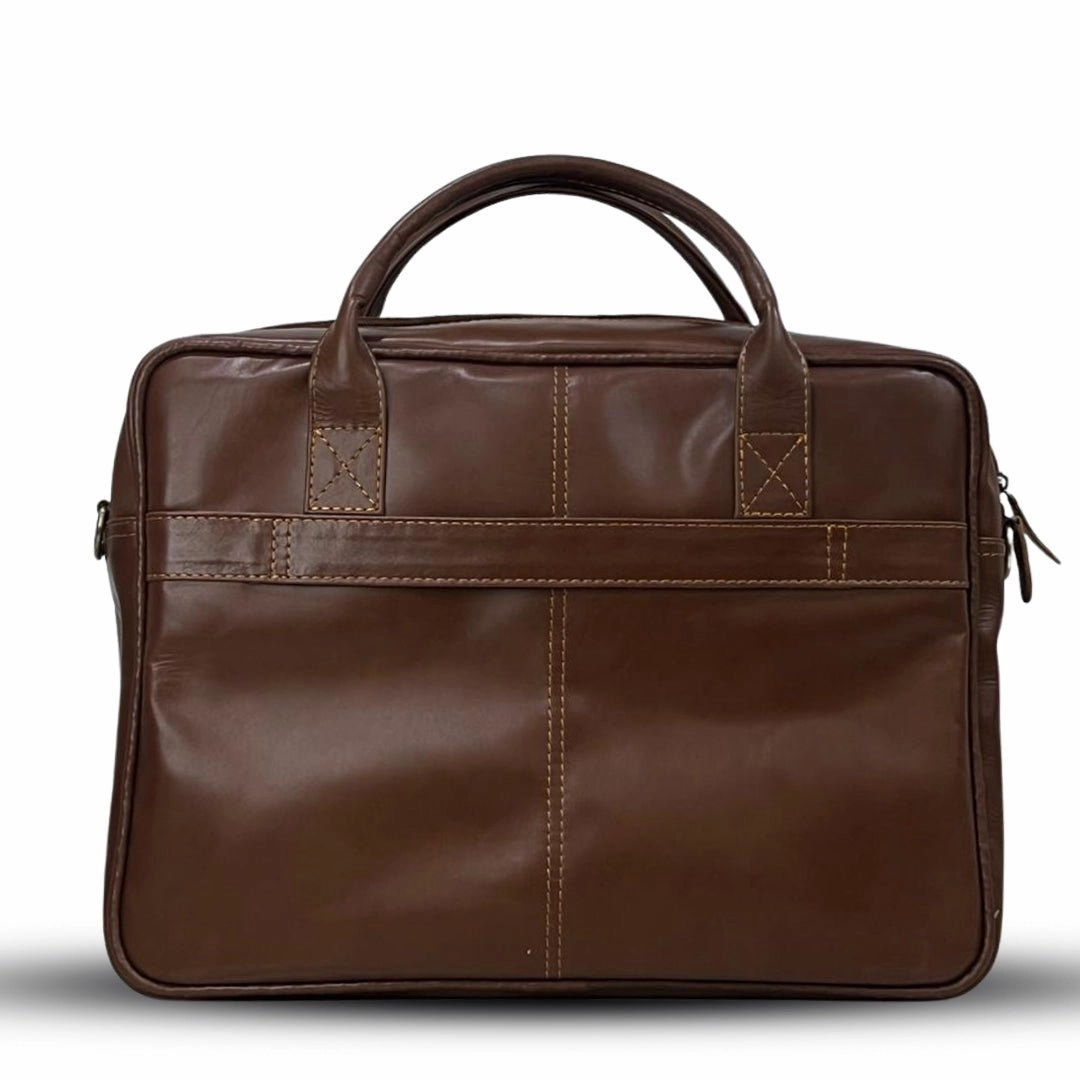 Laptop Bag with 1 Large Front Pocket Brown