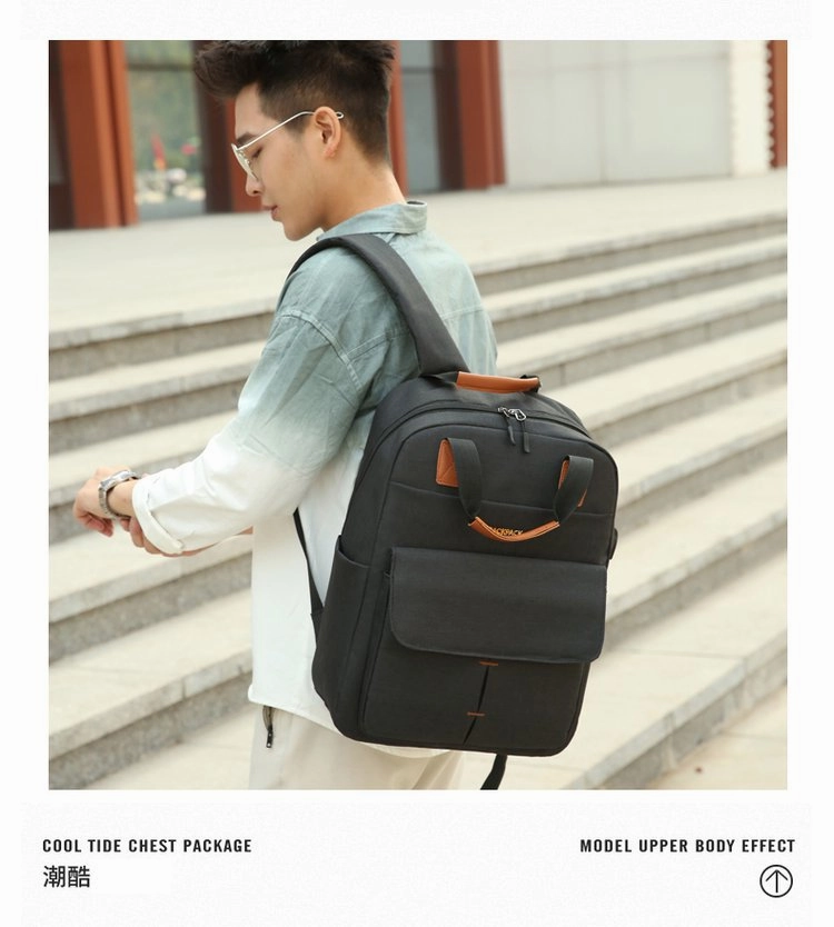 Large capacity anti-skin back shoulder bag LOGO men's business computer backpack female college sports bag wholesale
