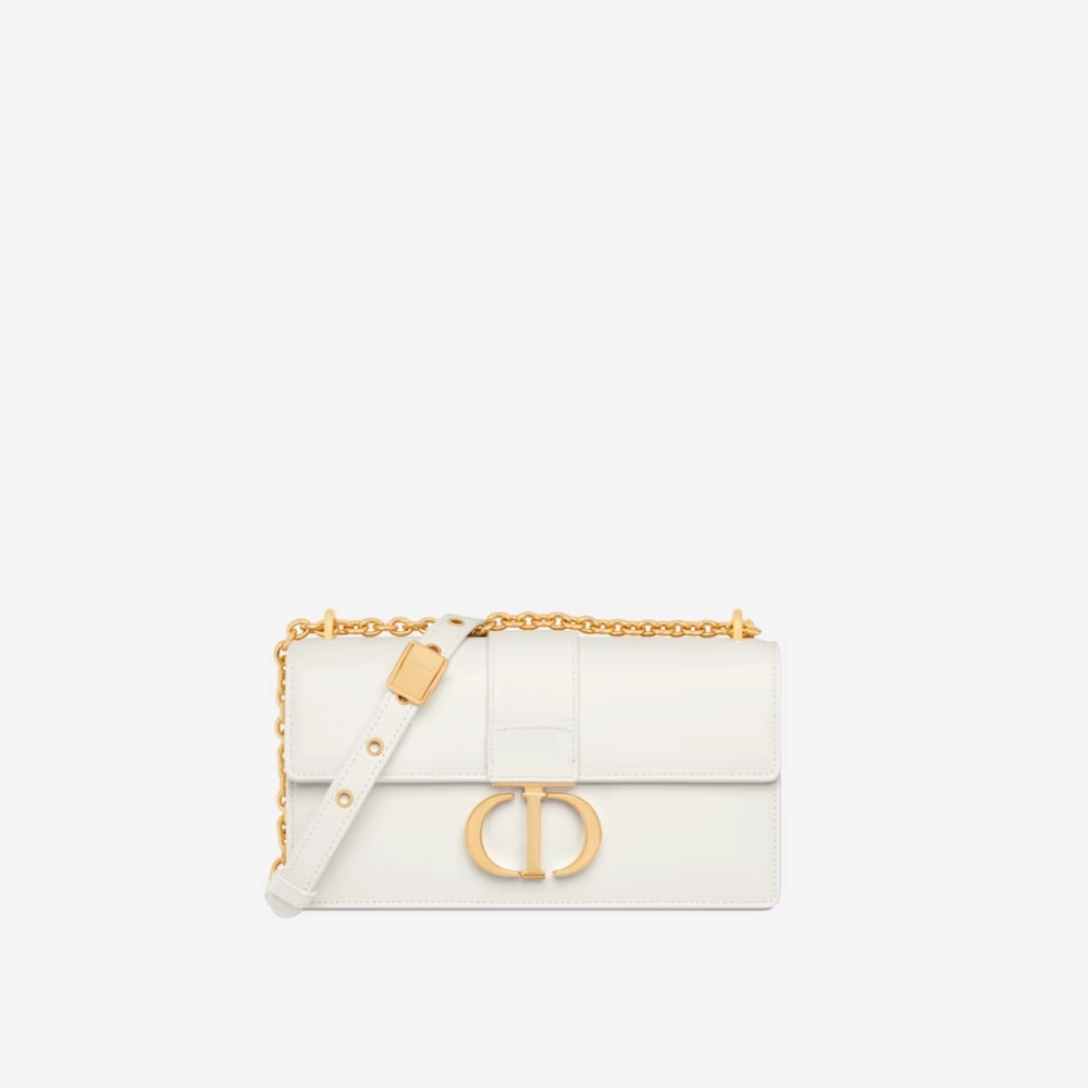 Latte 30 Montaigne East-West Bag With Chain Leather Crossbody Bag for Women