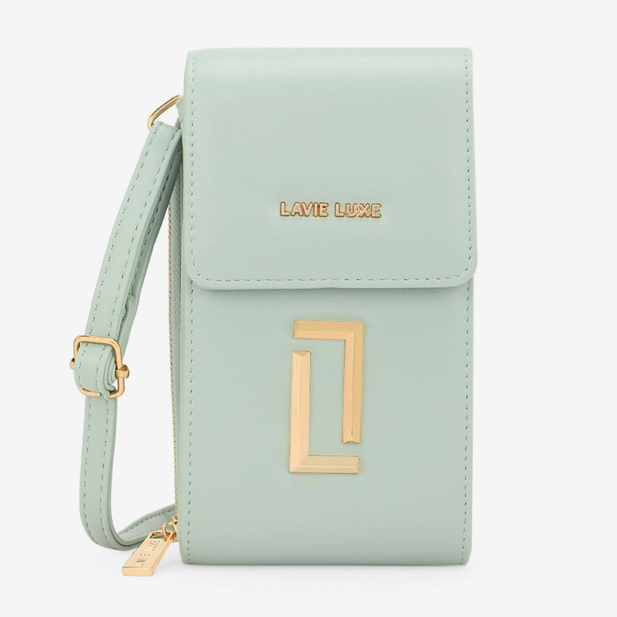 Lavie Luxe Ally24 verticle Mint Large Women's 3 comprtment wallet