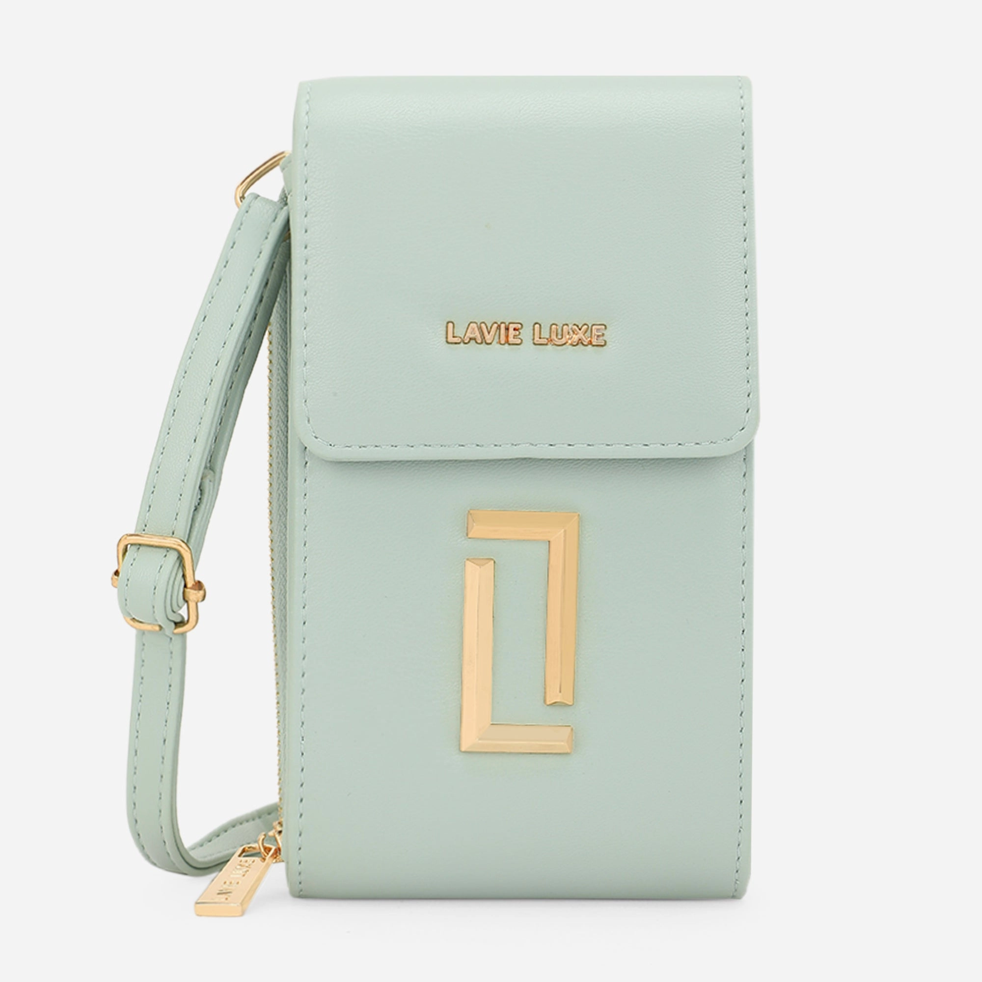 Lavie Luxe Ally24 verticle Mint Large Women's 3 comprtment wallet