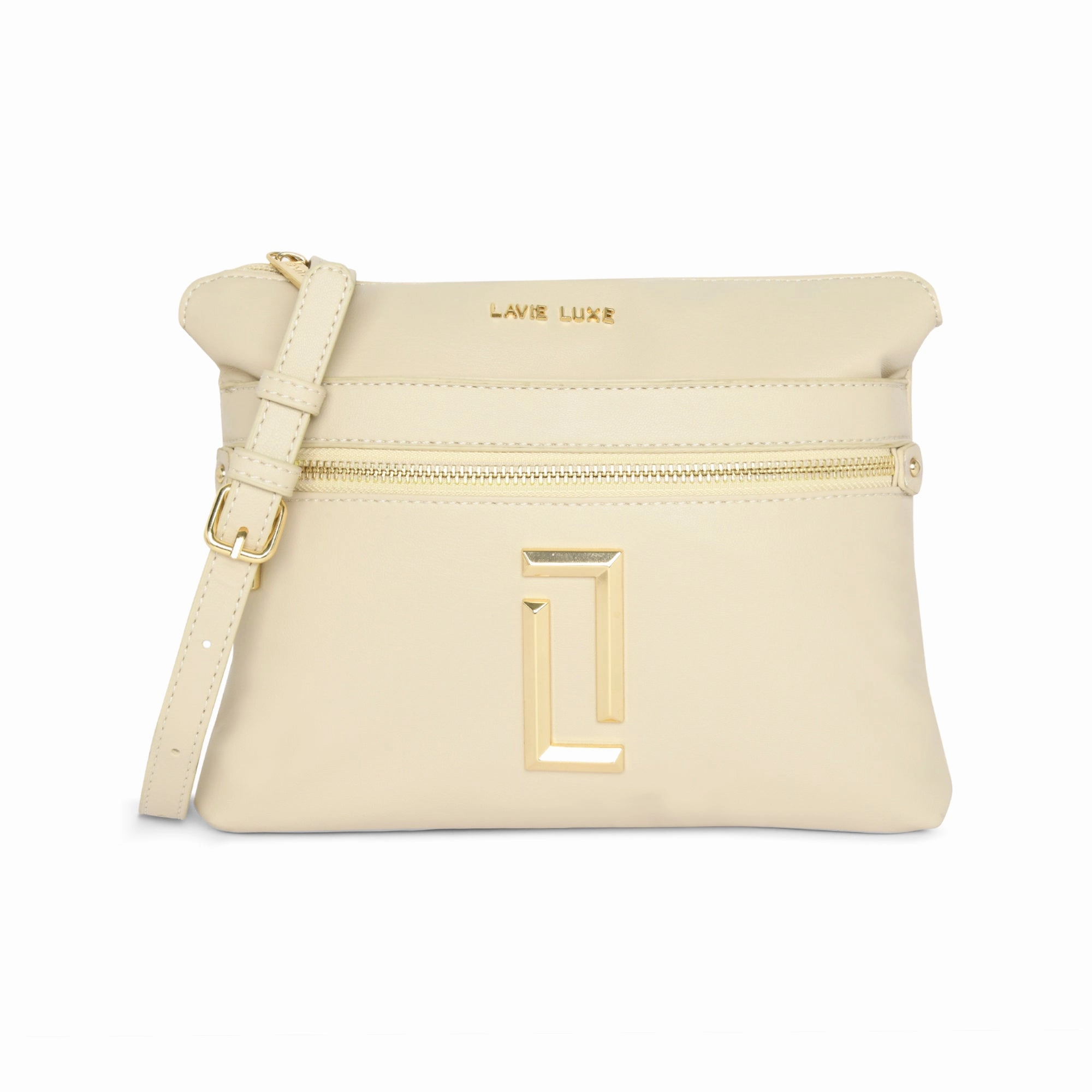 Lavie Luxe Beige Small Women's Quick Access Sling Bag