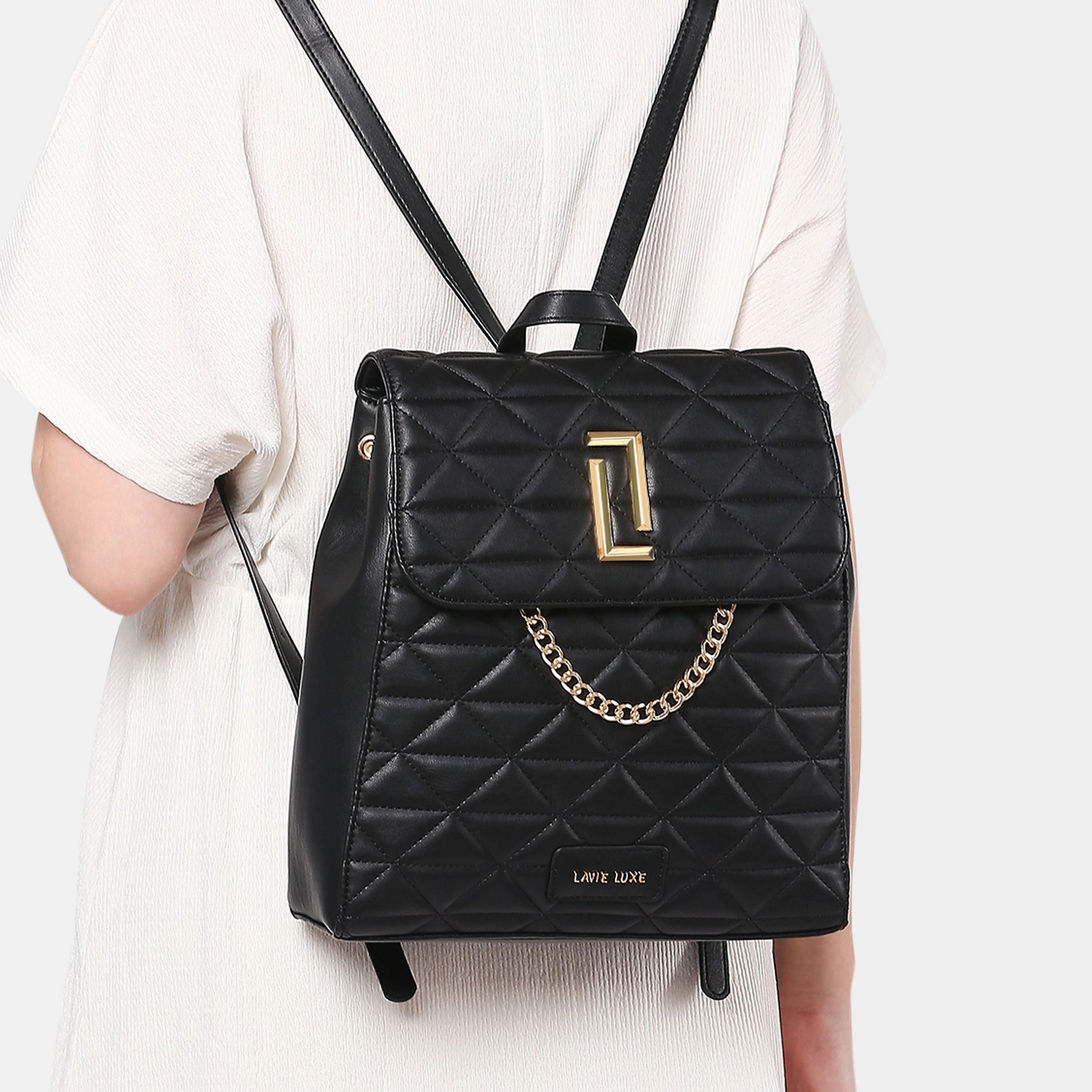 Lavie Luxe Black Medium Women's Casper Girl's Backpack