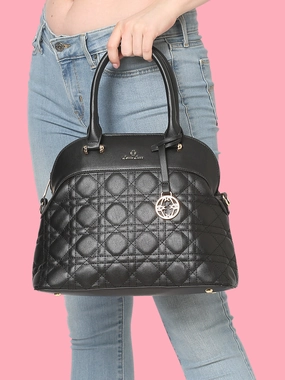Lavie Luxe Black Medium Women's Marjrie Satchel Bag