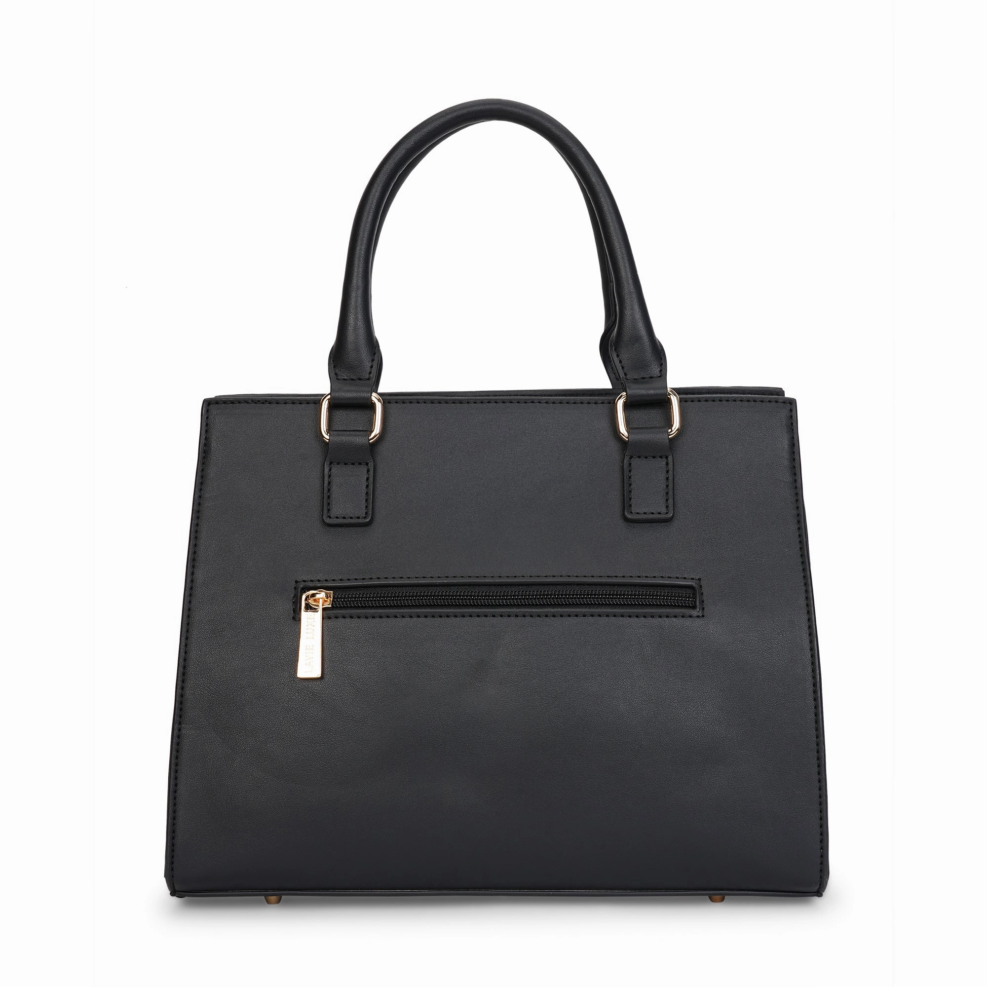 Lavie Luxe Black Medium Women's Stud Shelly Satchel Bag