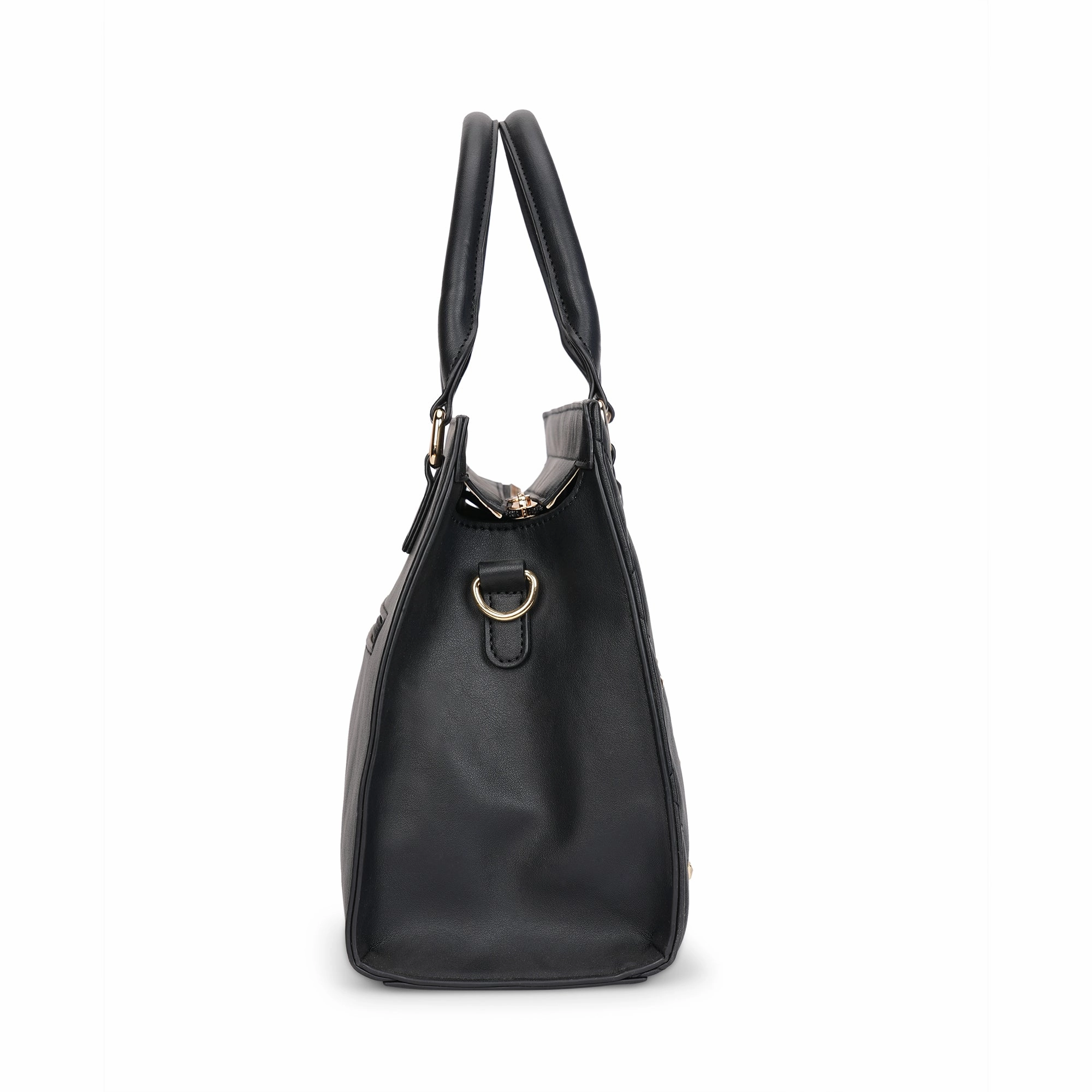 Lavie Luxe Black Medium Women's Stud Shelly Satchel Bag
