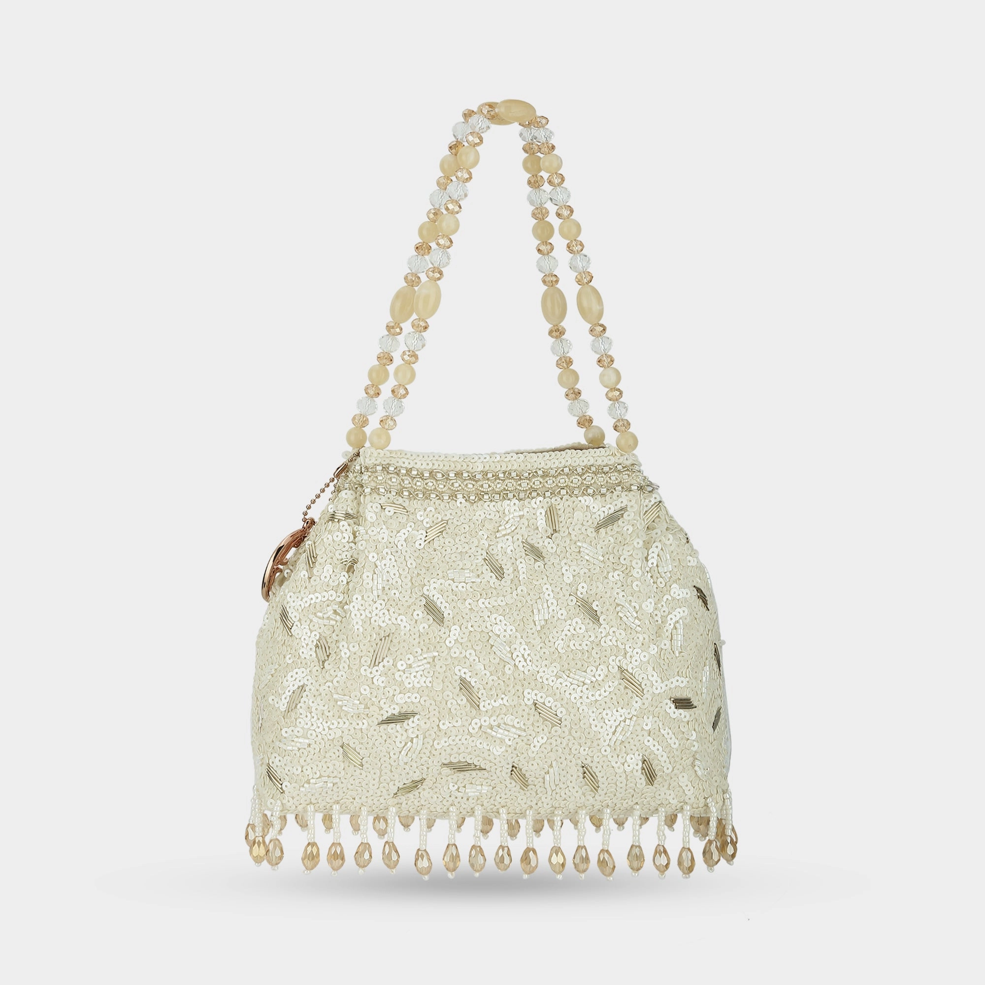 Lavie Luxe Crown White Medium Women's Potli