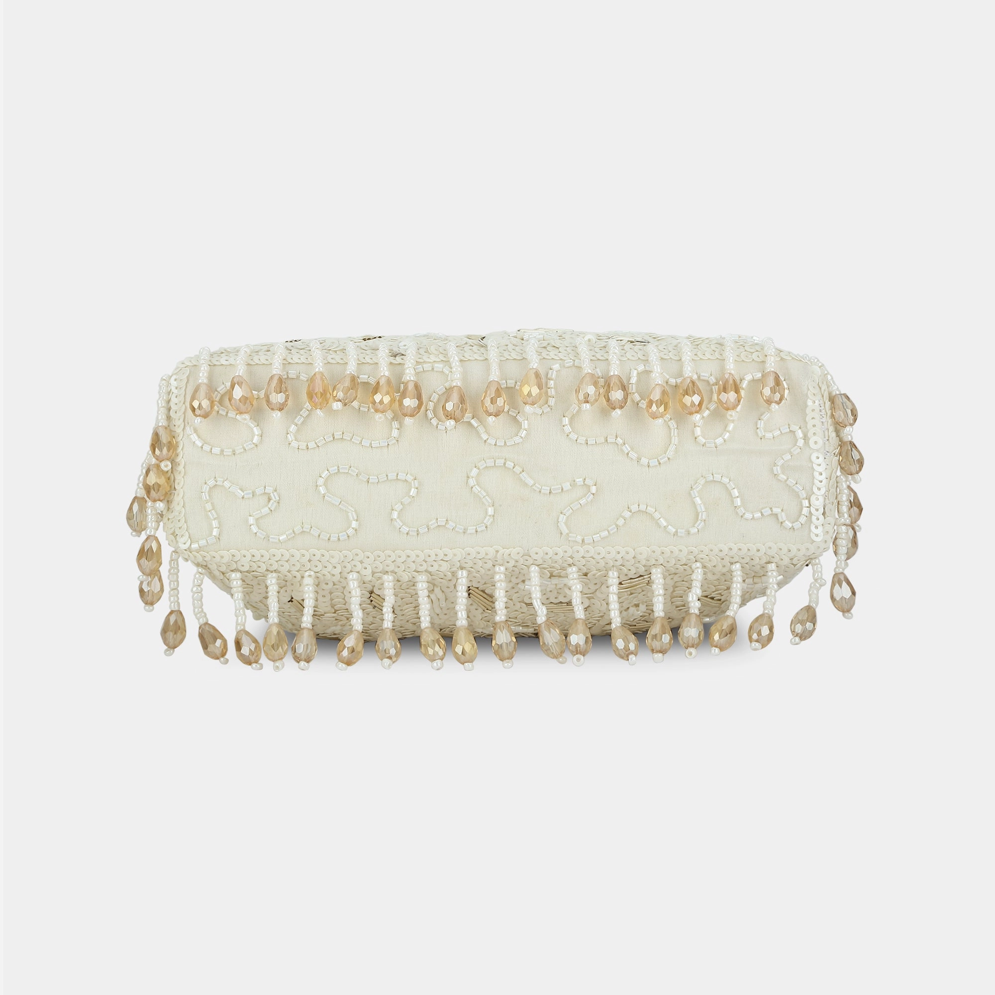 Lavie Luxe Crown White Medium Women's Potli