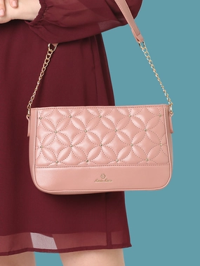 Lavie Luxe Dark Pink Small Women's Blixen Hobo Bag