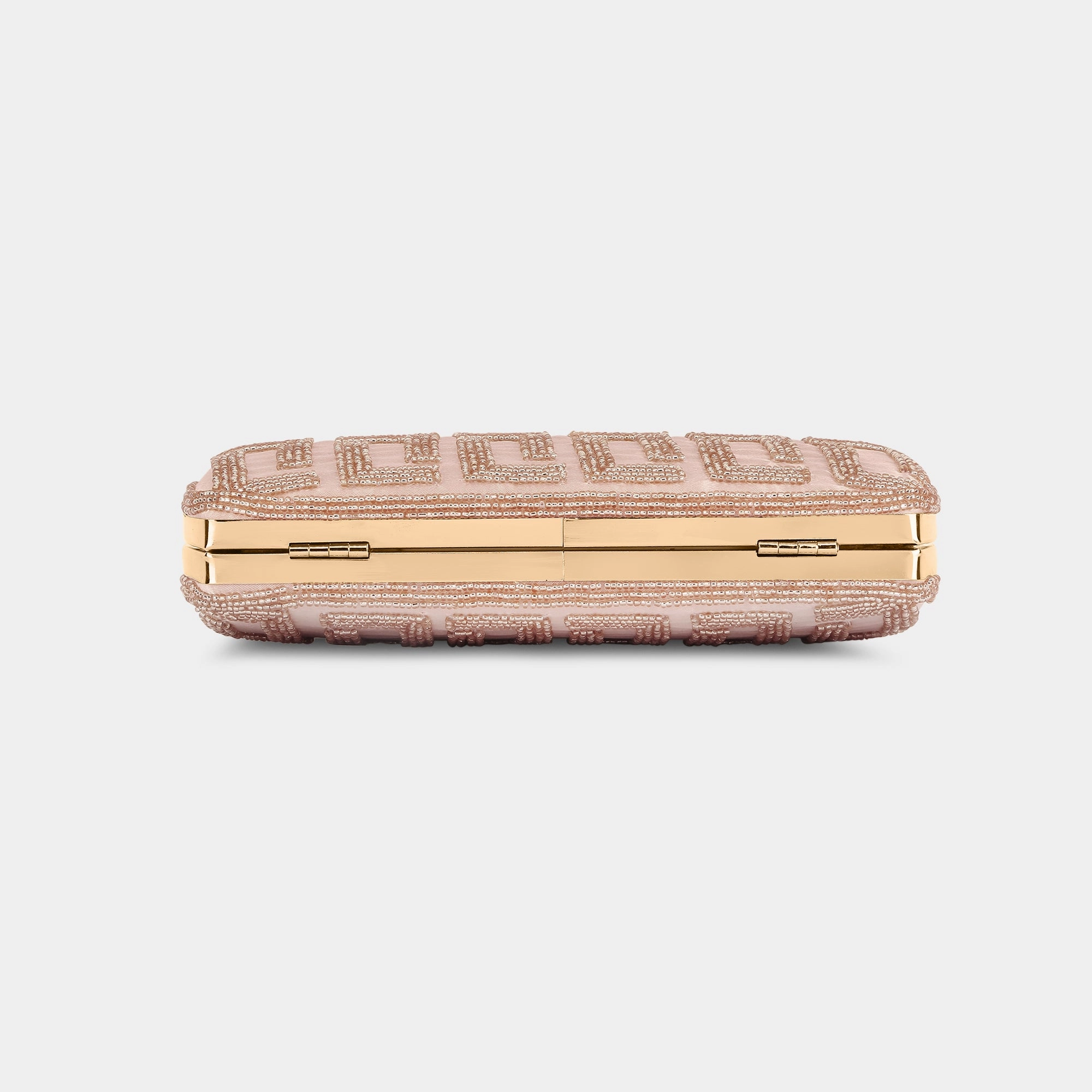 Lavie Luxe Gemmy Rose Gold Medium Women's Frame Clutch