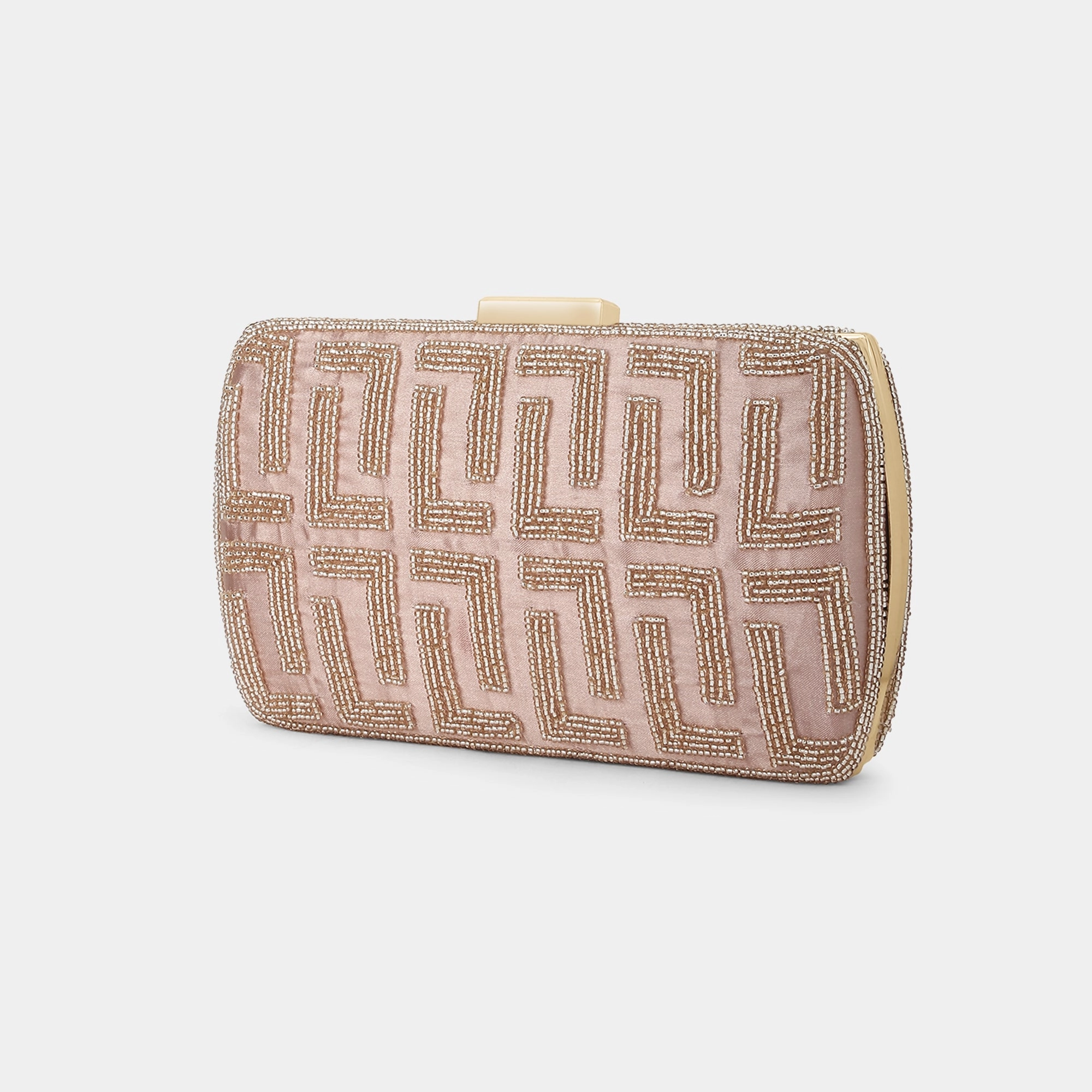 Lavie Luxe Gemmy Rose Gold Medium Women's Frame Clutch