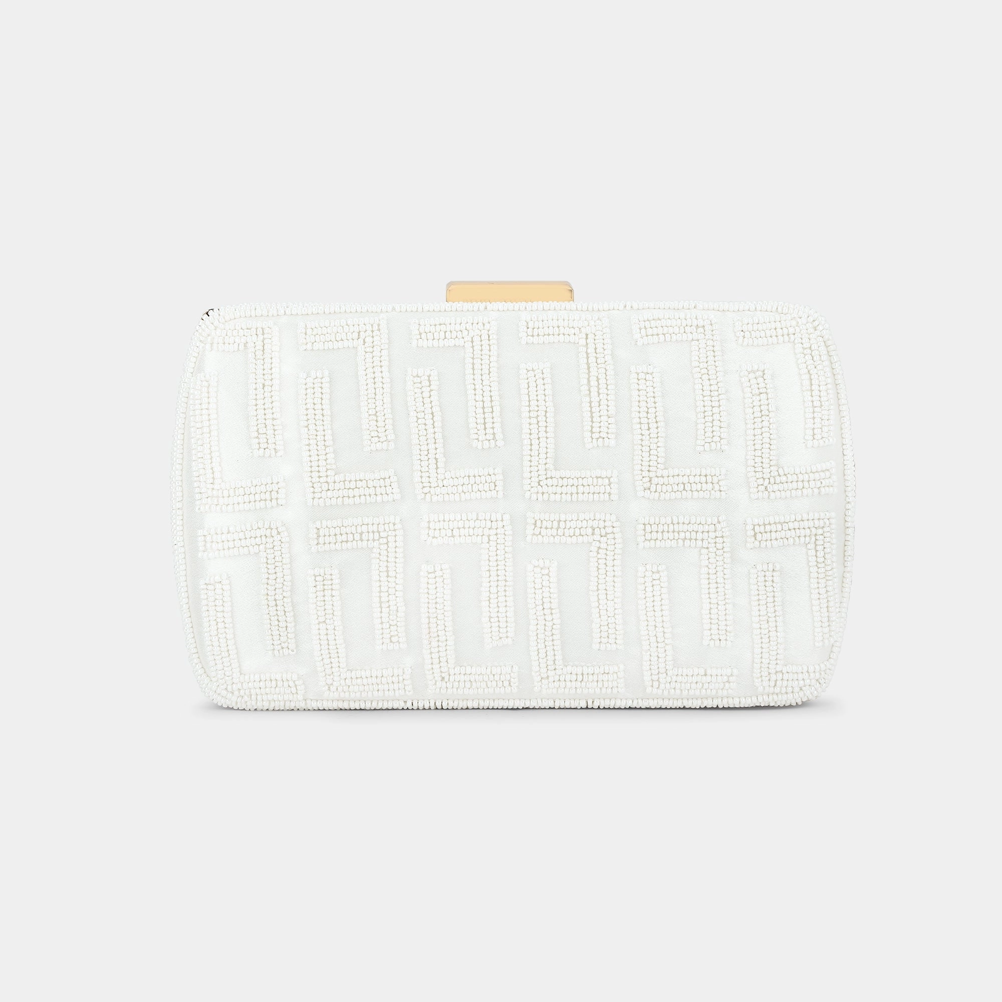 Lavie Luxe Gemmy White Medium Women's Frame Clutch