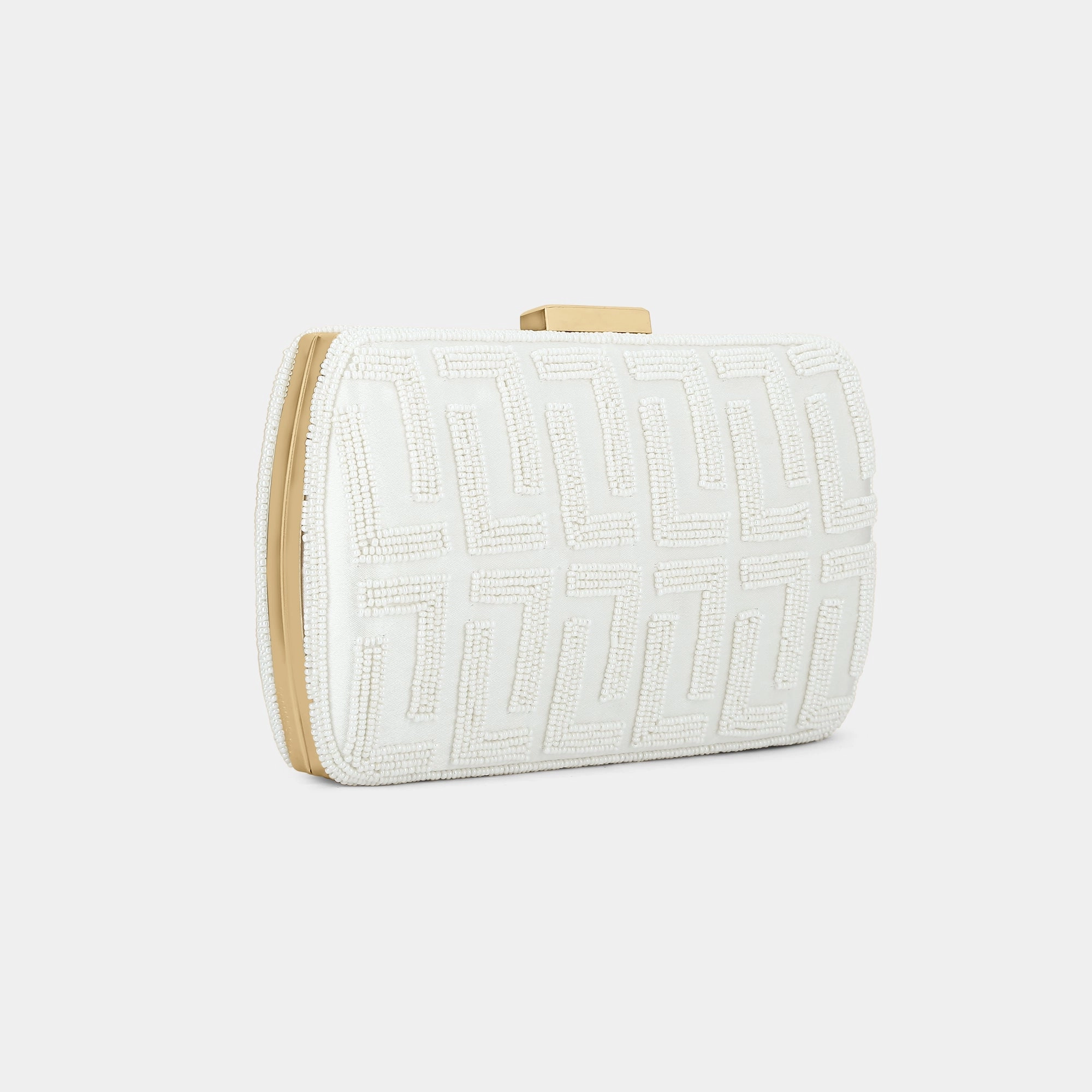 Lavie Luxe Gemmy White Medium Women's Frame Clutch