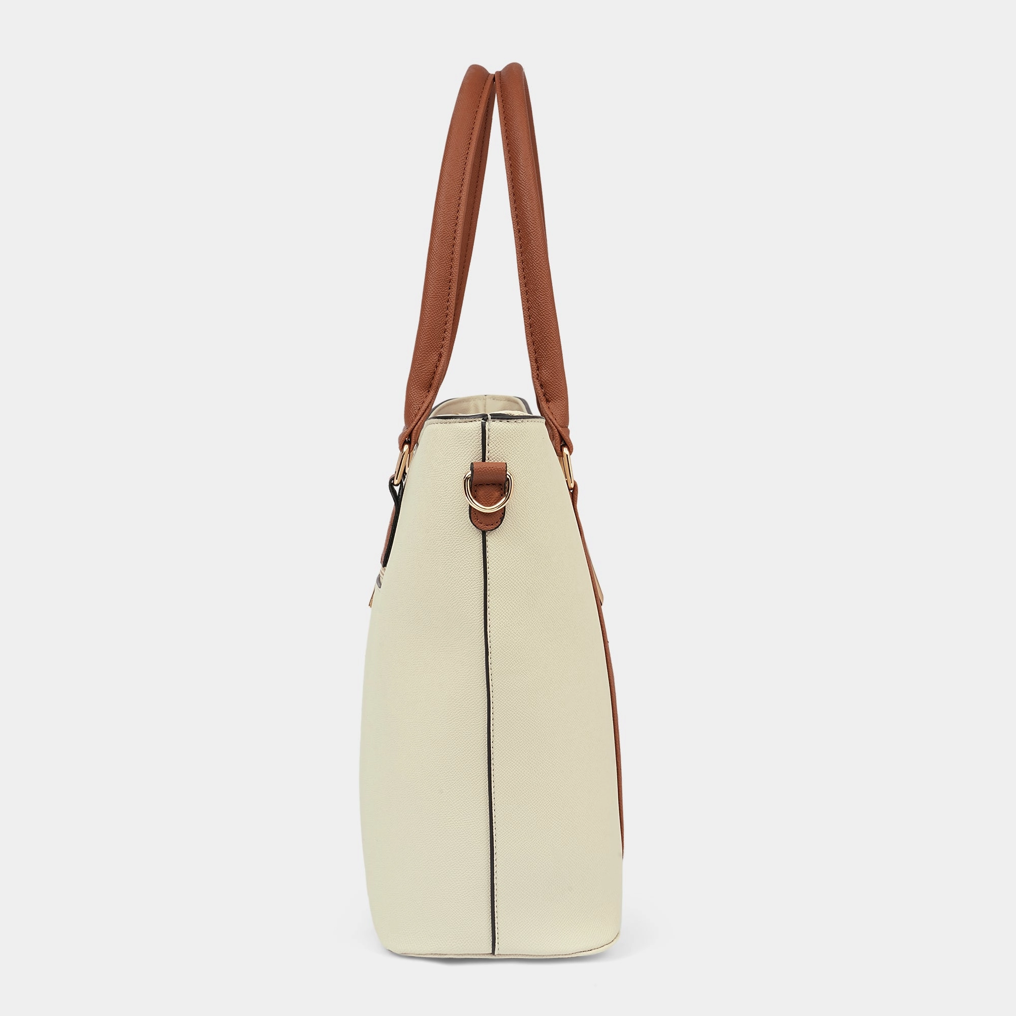 Lavie Luxe Haiden Off White Large Women's Tote Handbag