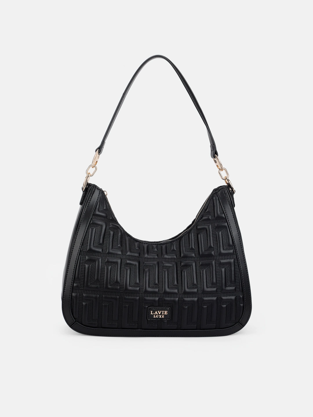 Lavie Luxe Hailey Large Hobo Bag - Black Colour