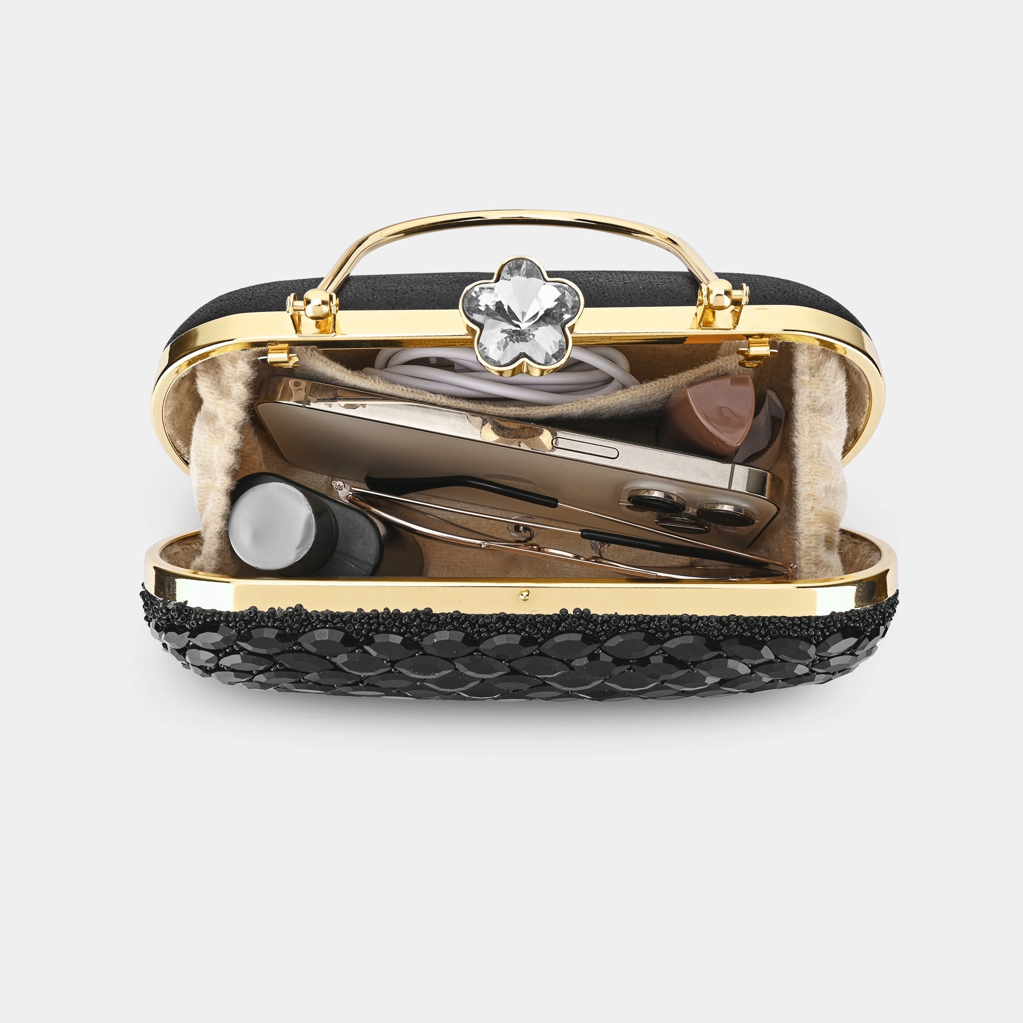 Lavie Luxe Jewel Black Medium Women's Frame Clutch